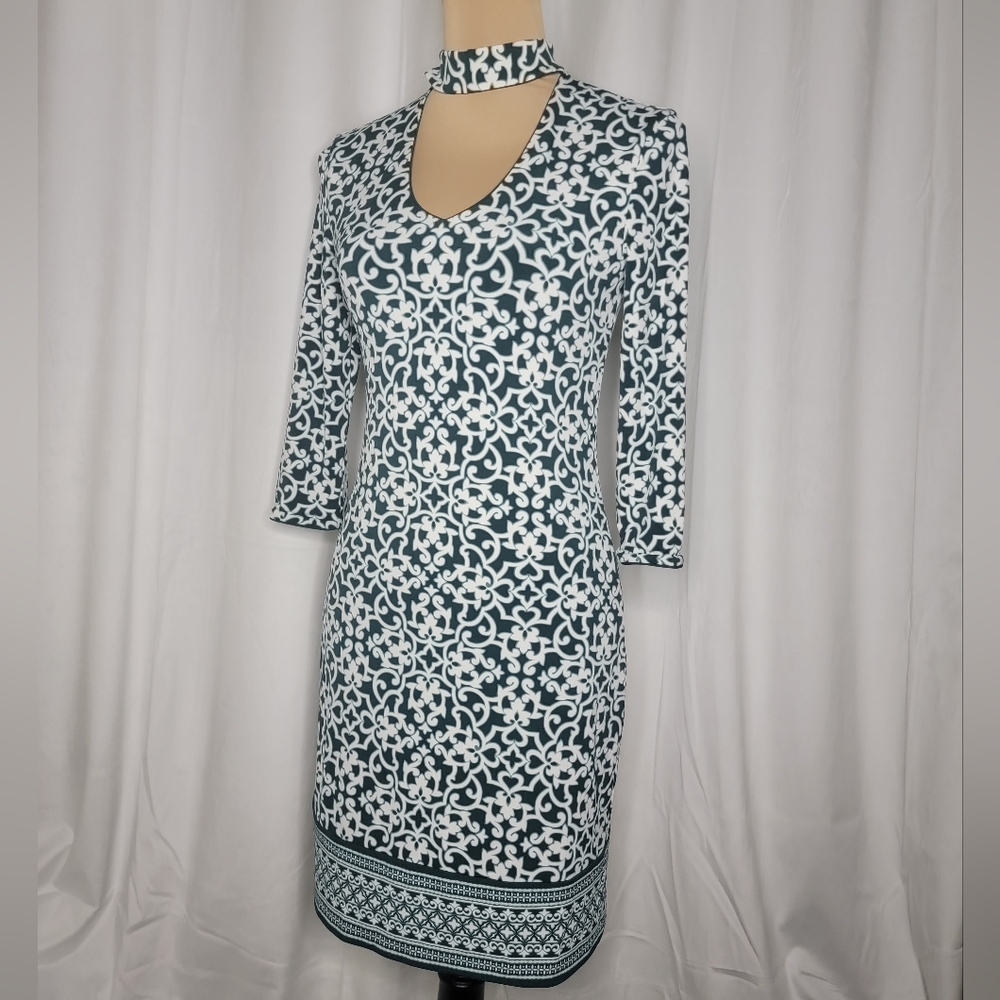 White House Black Market Choker Sheath Dress